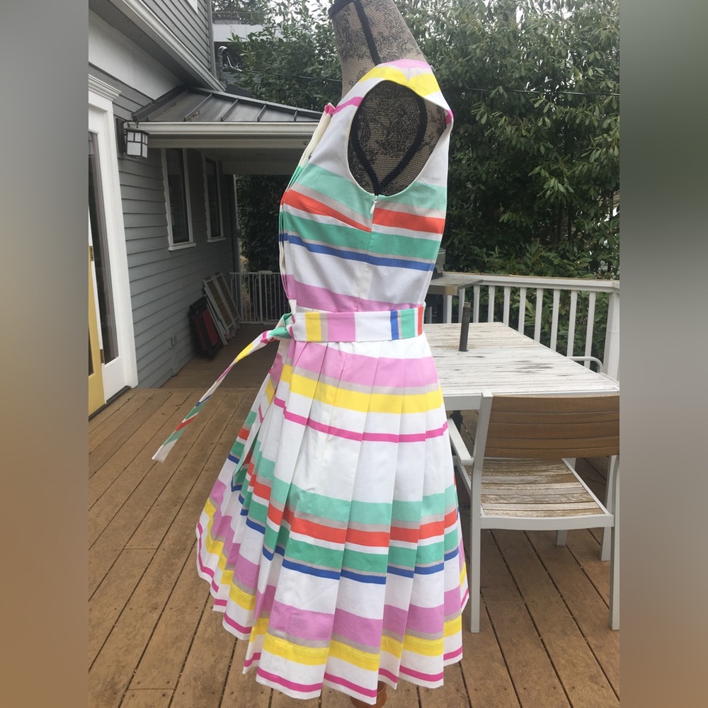 KATE SPADE Sweet Candy Stripes Pleated Dress - Size 4 - Retails for $398. - Picture 7 of 17